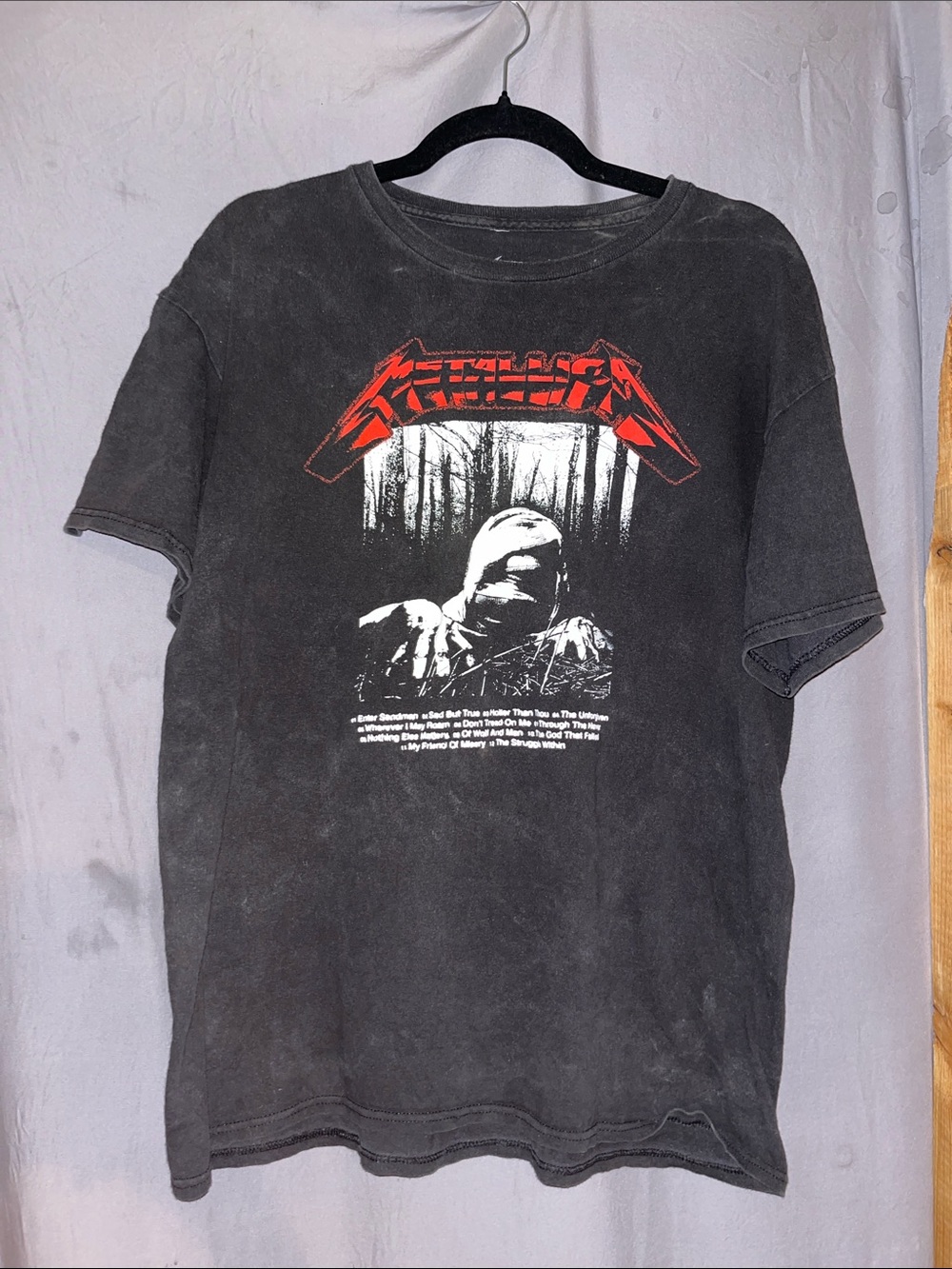 Black Graphic Band-Style Tee - Men's Casual Shirt